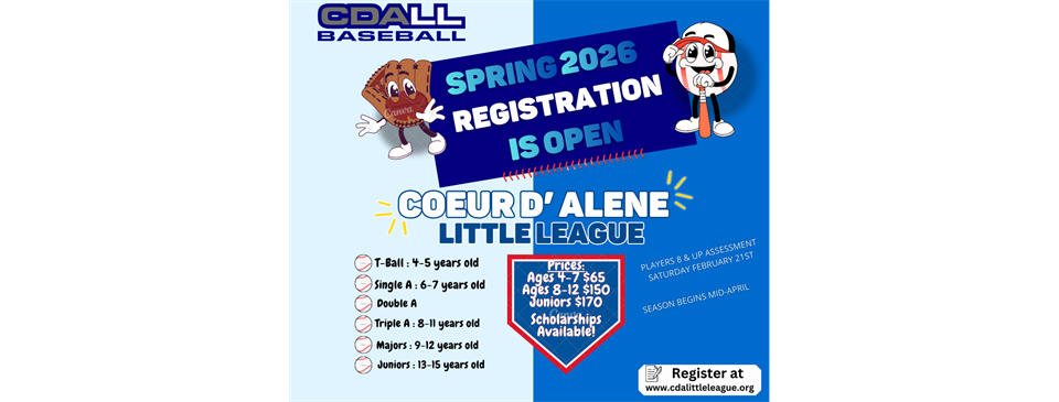 Spring 2026 Registration OPEN NOW!